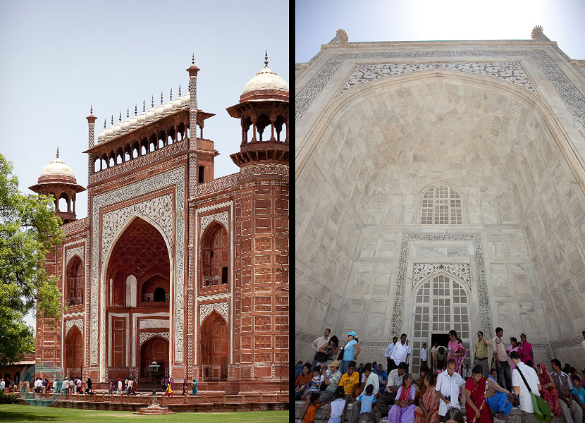 Looking at the South Gate to the Taj Mahal. And a Photo of the Back side of the Taj 13india-the west gate to the taj mahal and the back entrance