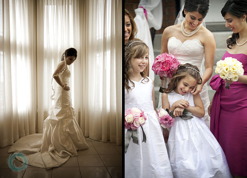 08-bride ready to leave for the church with her bridesmaids