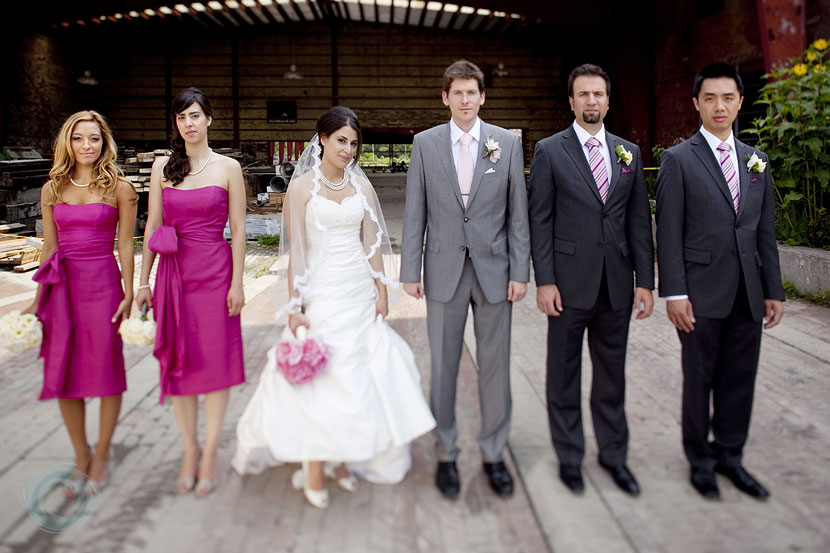 23-quirky wedding party photo shot with the tilt and shift