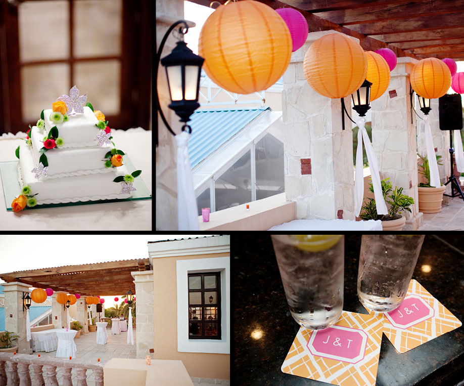 14-orange and pink reception details