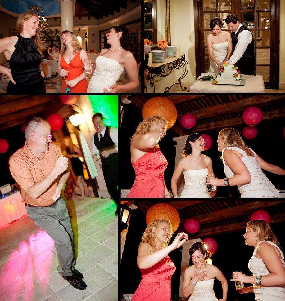 19-playa del carmen wedding reception and cake cutting